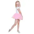 spodniczka tutu dziecieca w zolte kropki rozowa godan 23 cm