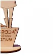 statuetka nagroda za kostium mala czarownica drewno 19 5 cm