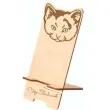 stojak na telefon moj slodziak kotek drewno 19x9 cm