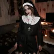 stroj damski na halloween zakonnica zombie habit kornet krzyz pasek cosplay kostium karnawal l