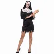 stroj damski na halloween zakonnica zombie habit kornet krzyz pasek cosplay kostium karnawal xl