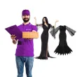 stroj damski na karnawal i halloween sukienka morticia addams wednesday czarny rozm xl