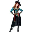 stroj damski na karnawal piratka zestaw kapelusz plaszcz pasek opaska szarfa rozm s