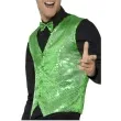 stroj dla doroslych cekinowa kamizelka zielona smiffys rozm l