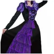 stroj dla doroslych czarownica sukienka i kapelusz czarny fioletowy godan rozm m