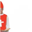 stroj dla doroslych ksiadz biskup szata z mitra bialo czerwony godan rozm l
