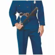 stroj dla doroslych na karnawal mundur policjanta zestaw koszula spodnie pasek czapka m