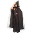 stroj dla doroslych peleryna tiulowa z kapturem czarna carnival toys