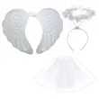 stroj dla dzieci aniolek opaska skrzydla spodniczka tutu bialy tropic rozm 86 122 cm