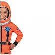 stroj dla dzieci astronauta z helmem pomaranczowy amscan rozm 104 116 cm