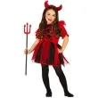 stroj dla dzieci diablica w sukience czerwono czarny guirca rozm 98 104 cm