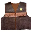 stroj dla dzieci kamizelka kowboja szeryfa brazowy 134 140 cm