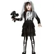 stroj dla dzieci kosciotrup panny mlodej czarno bialy guirca rozm 122 134 cm