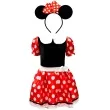 stroj dla dzieci myszka minnie sukienka i opaska kraszek 98 110 cm