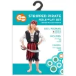 stroj dla dzieci pasiasta piratka zestaw na karnawal godan rozm 120 130