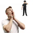 stroj dla dzieci policjant z odznaka czarny smiffys rozm 130 140 cm