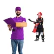 stroj dla dzieci strazak czarny funny fashion 116 cm