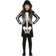 stroj dla dzieci szkieletorka kaptur czarny bialy guirca 110 116 cm