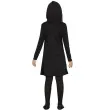 stroj dla dzieci szkieletorka kaptur czarny bialy guirca 98 104 cm