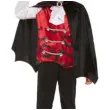 stroj dla dzieci wampir peleryna czarno czerwony smiffys 130 140 cm
