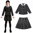 stroj dla dzieci wednesday addams gotycka uczennica zakiet godan rozm 130 140 cm