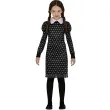 stroj dla dzieci wednesday addams sukienka czaszki czarny guirca 110 116 cm