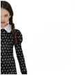 stroj dla dzieci wednesday addams sukienka czaszki czarny guirca 110 116 cm