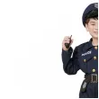 stroj dla dzieci zestaw policjanta zestaw mundur i akcesoria granatowy godan rozm 130 140 cm