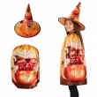 stroj dla dziecka na halloween andrzejki karnawal kapelusz i peleryna czarownica czarodziej
