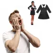 stroj dla kobiety na halloween wednesday addams czarna sukienka carnival toys m l