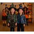 stroj dzieciecy kostium dla dziewczynki na halloween andrzejki czarodziejka wiedzma 92 104