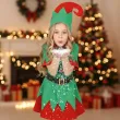 stroj dzieciecy na boze narodzenie swieta elfka sukienka czapka pasek 146 152