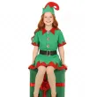 stroj dzieciecy na boze narodzenie swieta elfka sukienka czapka pasek 98 104