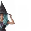 stroj dzieciecy na halloween andrzejki czarownica zestaw sukienka i kapelusz rozm 120 130