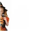 stroj dzieciecy na halloween andrzejki czarownica zestaw sukienka i kapelusz rozm 120 130