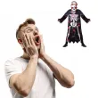stroj dzieciecy na halloween karnawal szkieletor kombinezon z kapturem rozm 110 120