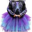 stroj dzieciecy na halloween karnawal szkieletorka kosciotrup blyszczaca sukienka 92 104