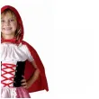 stroj dzieciecy na karnawal bluzka spodnica i peleryna z kapturem czerwony kapturek 120 130