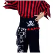stroj dzieciecy na karnawal halloween zestaw pirat czarno czerwony cosplay 130 140