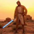 stroj na karnawal cosplay star wars szaty jedi godan rozm m