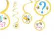 swiderki wiszace baby shower he or she amscan 61 cm 12 szt