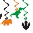 swiderki wiszace dino party zielone czarne pomaranczowe 6 szt