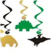 swiderki wiszace dino party zielone czarne zlote 6 szt
