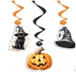 swiderki wiszace halloween kot czarownicy z dynia mix 6 szt