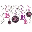 swiderki wiszace urodziny 18 pink celebration amscan 12 szt