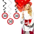 swiderki wiszace urodziny 30 traffic birthday 6 szt