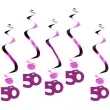 swiderki wiszace urodziny 50 pink shimmer amscan 5 szt