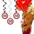 swiderki wiszace urodziny 50 traffic birthday 6 szt