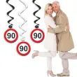 swiderki wiszace urodziny 90 traffic birthday 6 szt