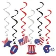 swiderki wiszace usa amerykanskie symbole mix 6 szt